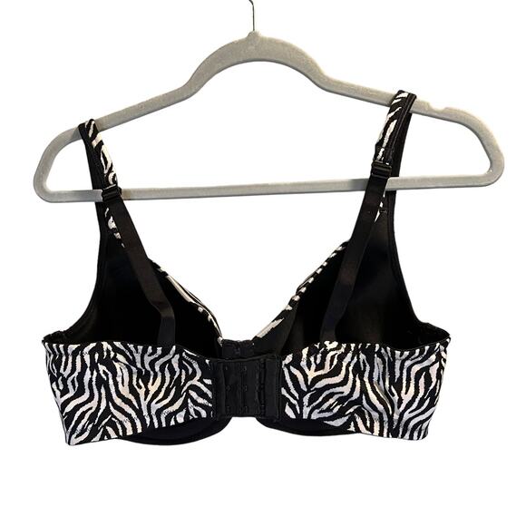 Playtex Side Smoothing Underwire Bra Adjustable Strap Zebra Print Size 38DD - Picture 8 of 14